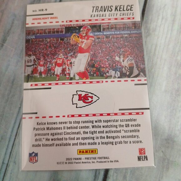 2022 Panini Prestige Highlight Reel Travis Kelce #hr-9 - Picture 4 of 4